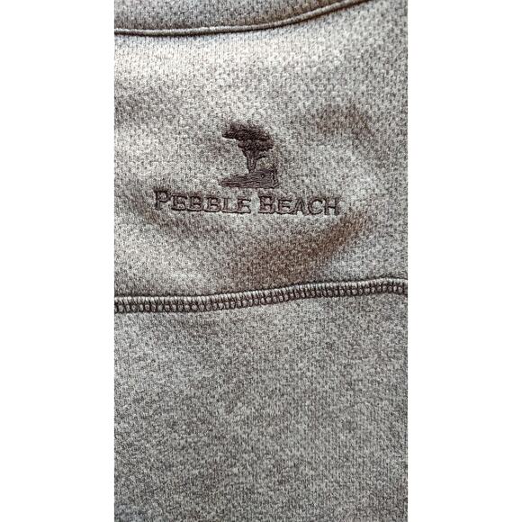 Pebble Beach Men's Gray Performance 1/4 Zip Long Sleeve Size XXL Golf FLAW NAME - Picture 15 of 16